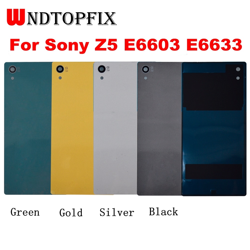 5.2 "Voor Sony Xperia Z5 Terug Batterij Cover Achterdeur Behuizing Case E6603 E6633 E6653 Vervanging Voor Sony Xperia z5 Batterij Cover