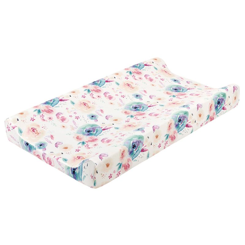 Baby Luierbak Cover Bloemenprint Ingericht Crib Sheet Baby Of Peuter Bed Kwekerij Unisex Luier Veranderen Tafel Vel: 4