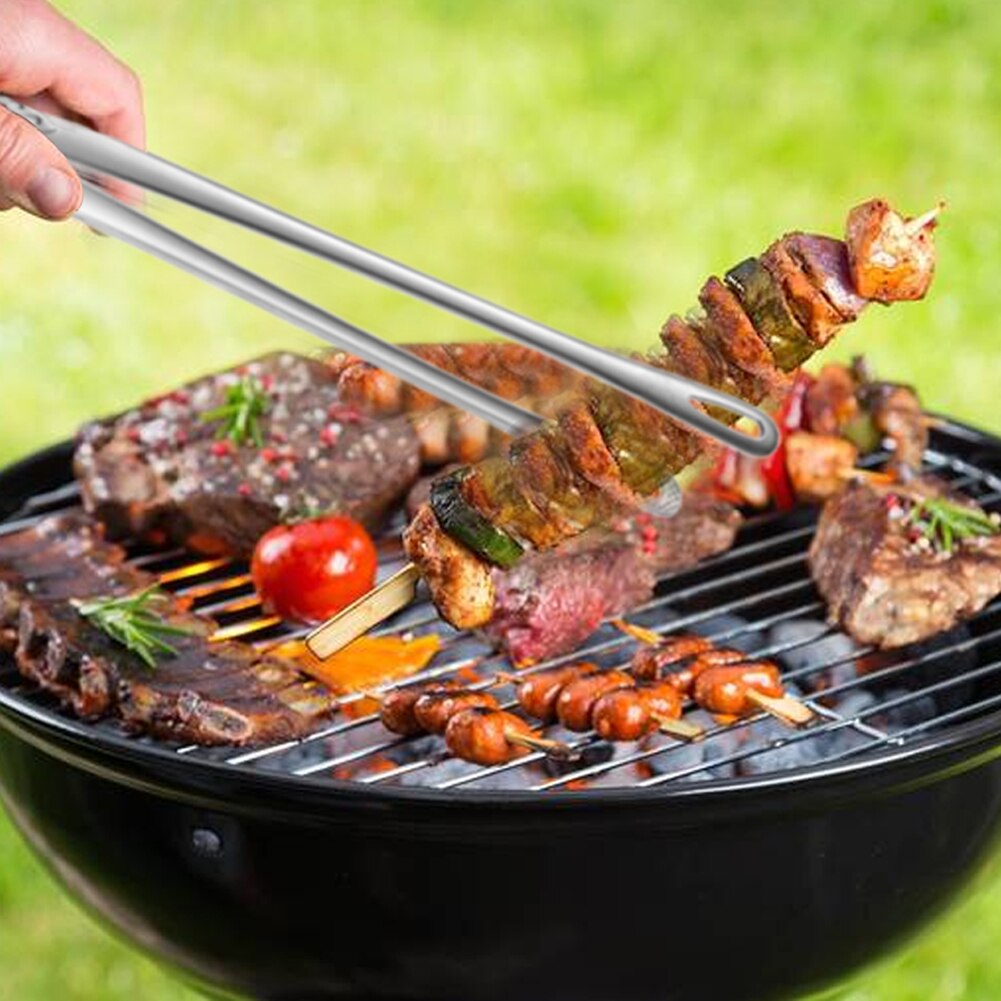 Barbecue Clip Steak Clamp Fruit Food Serving Sturdy Easy Clean Kitchen Tongs Non Stick Stainless Steel Salad Bread Cooking Tool