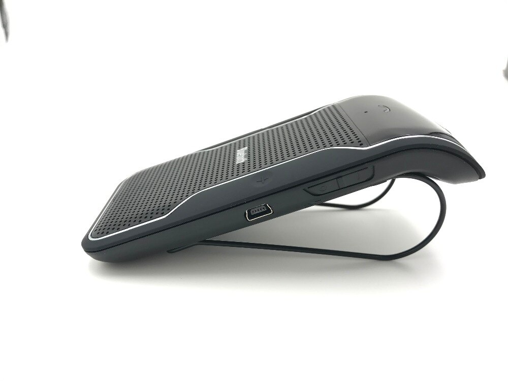 Handsfree Car Kit Speakerphone Wireless Black Bluetooth Sun Visor Clip 10m Distance For iPhone with Car Charger