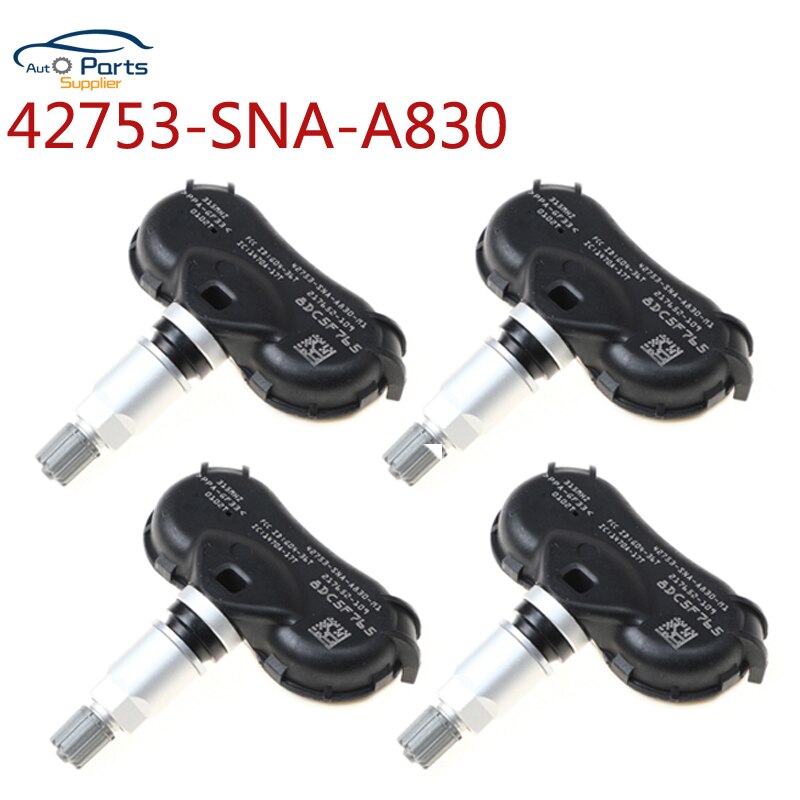 4Pcs Tpms Bandenspanning Sensor 42753-SNA-A830 42753SNAA830 42753SNAA830M1 Voor Honda Crz Insight Odyssey Element Civic