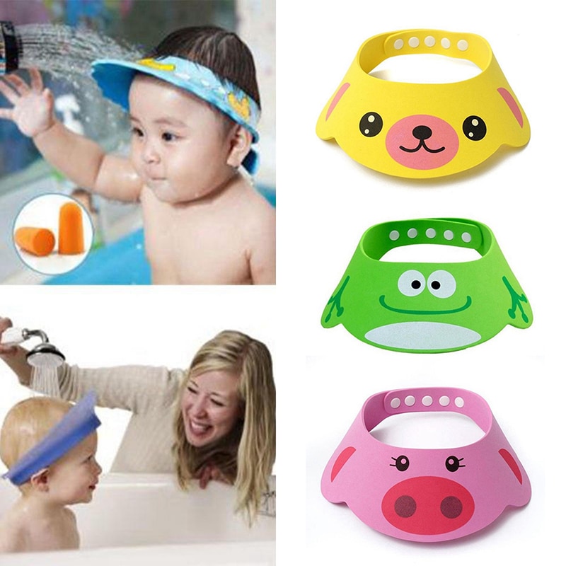 Kids Bath Visor Hat,Adjustable Baby Shower Cap Protect Shampoo, Hair Wash Shield for Children Infant Waterproof hair cap