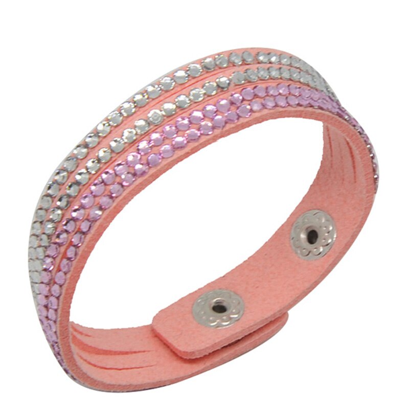 LFPU Kristall Gepflastert Leder Kind Armbänder Kinder Samt Armband Für Schmuck