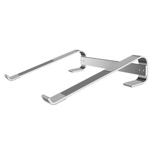 Soporte plegable ajustable para ordenador portátil, antideslizante, para Macbook/Pro Air, iPad Pro: Plata