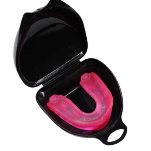 1Pc Duurzaam Tanden Protector Elastische Mond Guard Unperfumed Vormbaar Beschermende Brace Voor Volwassenen Basketbal Boksen: Pink B