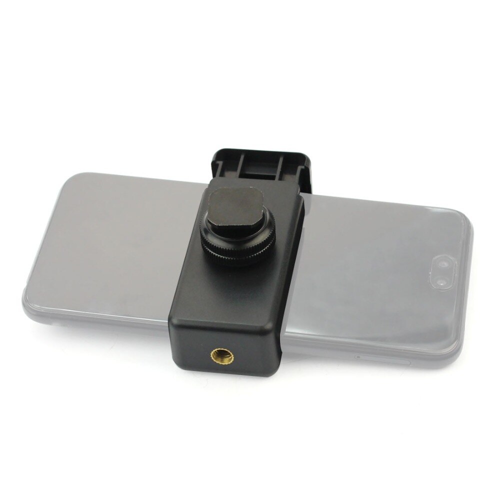 Tornillo de montaje para trípode de 1/4 pulgadas, adaptador de zapata para Flash con soporte para móvil, Clip para teléfono móvil, piezas de fotografía