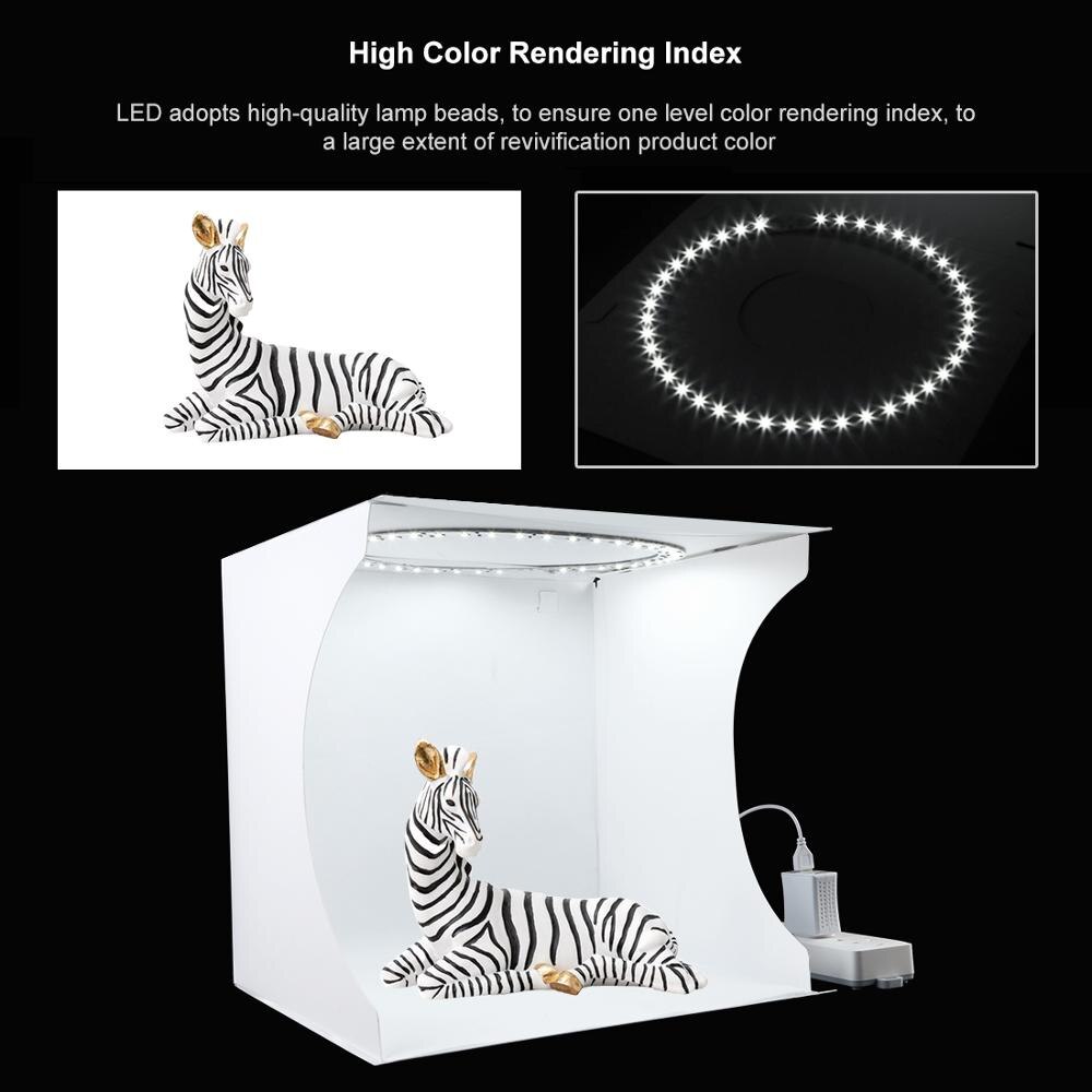 31*31cm Lightbox 6 Color Backdrops Mini Photo Studio Box Led Light Photography Photo Studio Foldable Foto Box Estudio Fotografía