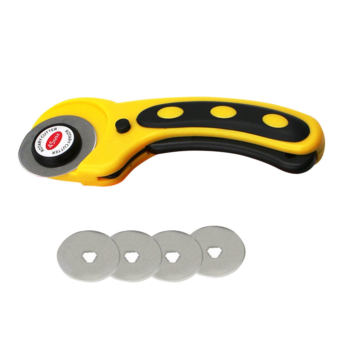 45mm Rotary Cutter Fabric Cutting Wheel Leather Cutter DIY Cloth Hob Tool With 4 Spare Blades Leather Cutting Tool