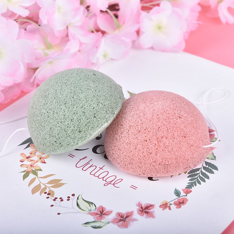 Konjac-esponja de carbón de bambú Natural, esponja de limpieza, maquillaje, herramienta de limpieza Facial, belleza suave, esencial, Konnyaku, 1 Uds.