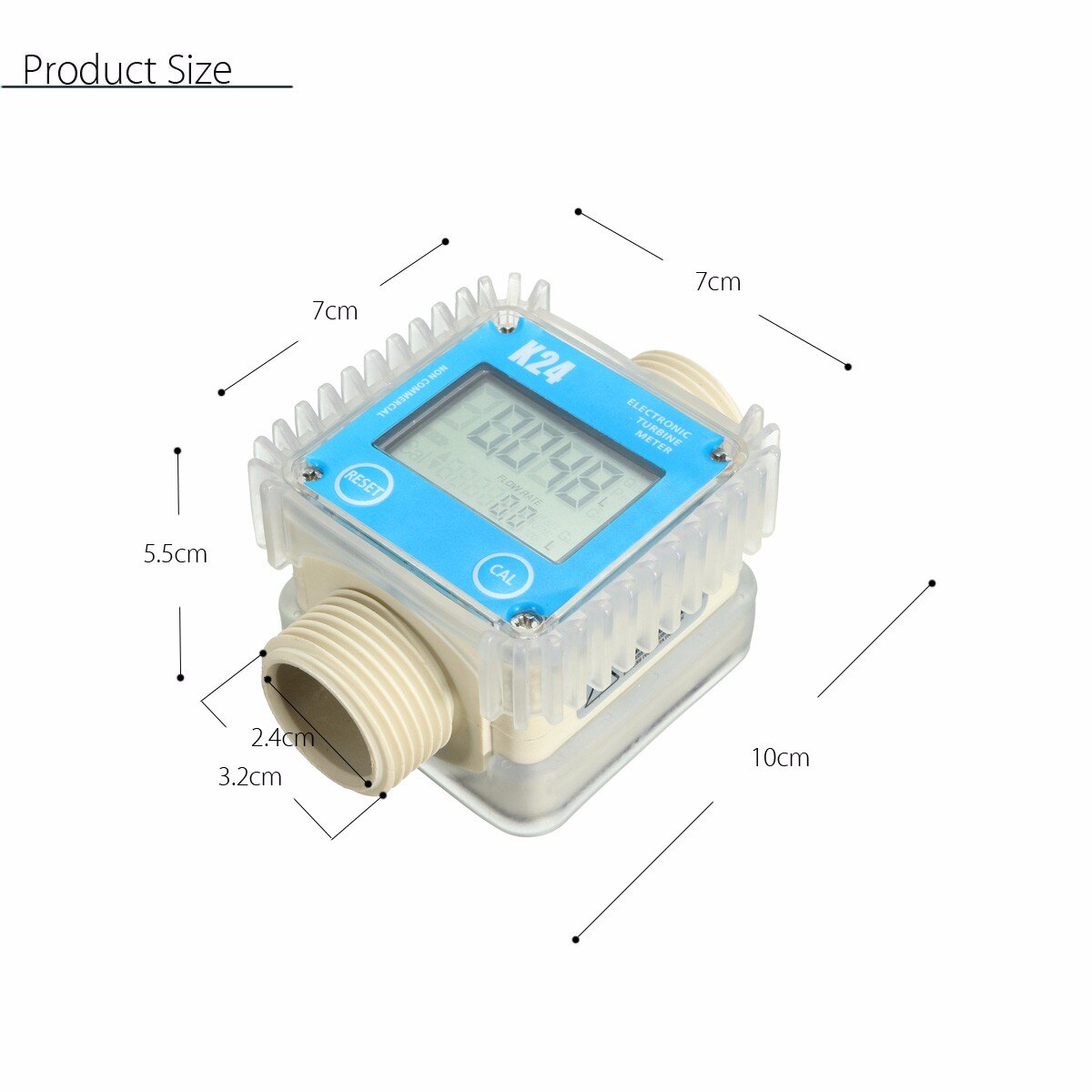 K24 Turbine Digital Diesel Oil Fuel Flow Meter for Measuring Gasoline Flowmeter Gauge For Chemicals Liquid Water
