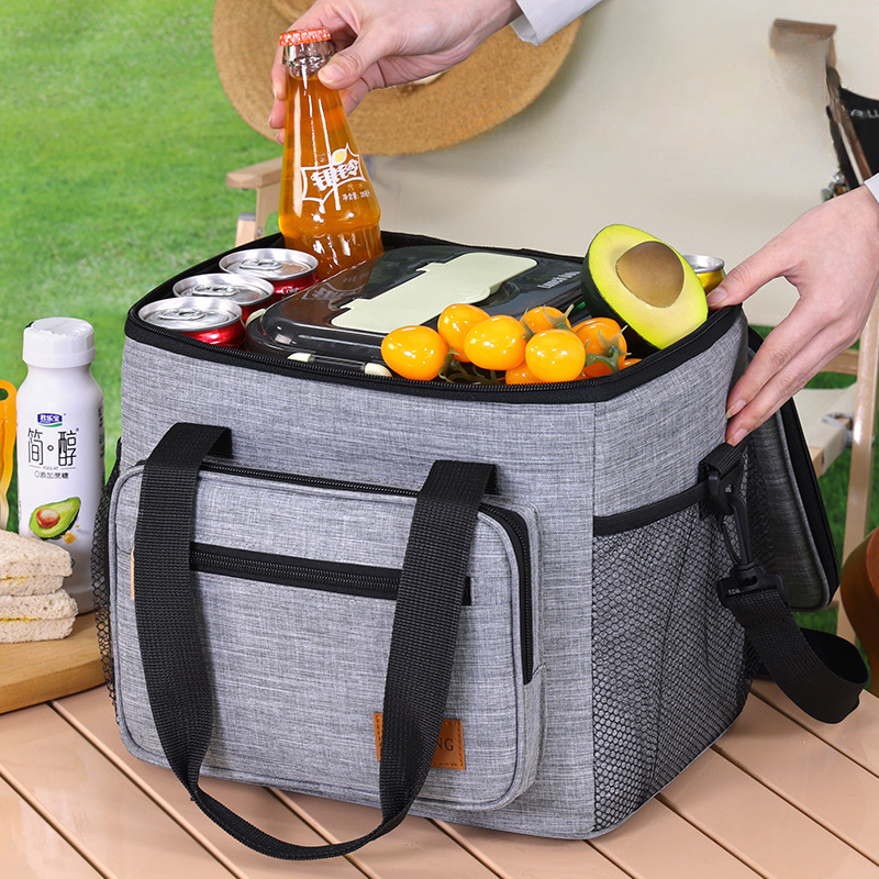 Portable Car Cooler Bag Large Insulated Food Container for Outdoor, Picnic & , Leakproof Thermal Lunch Box with Handles