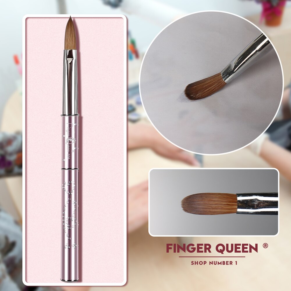 Kolinsky-pincel de Marta rosa para uñas, de tallado de cristal, de patrón 3D, suministros de uñas para equipos de Ail: B065-16B