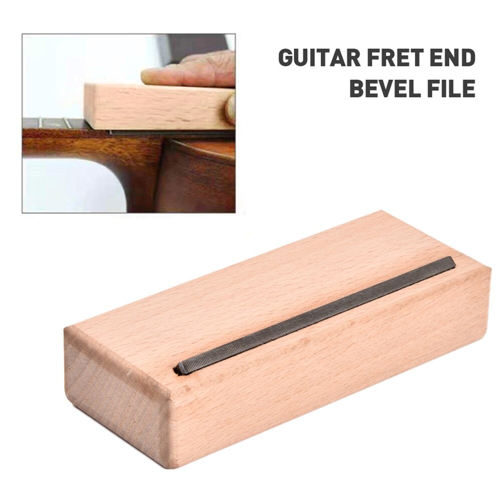 Mango cónico de arce duro para guitarra, Lima de ángulo biselado de 45 grados, archivo de molino de doble corte, herramientas de reparación profesionales Luthier, piezas de guitarra
