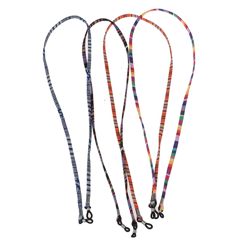 4 stijlen, 75cm etnische stijlen, heren, dames, multi-color brillenkoord, 6mm zonnebrillen, nekkoord, brillenkoordhouder