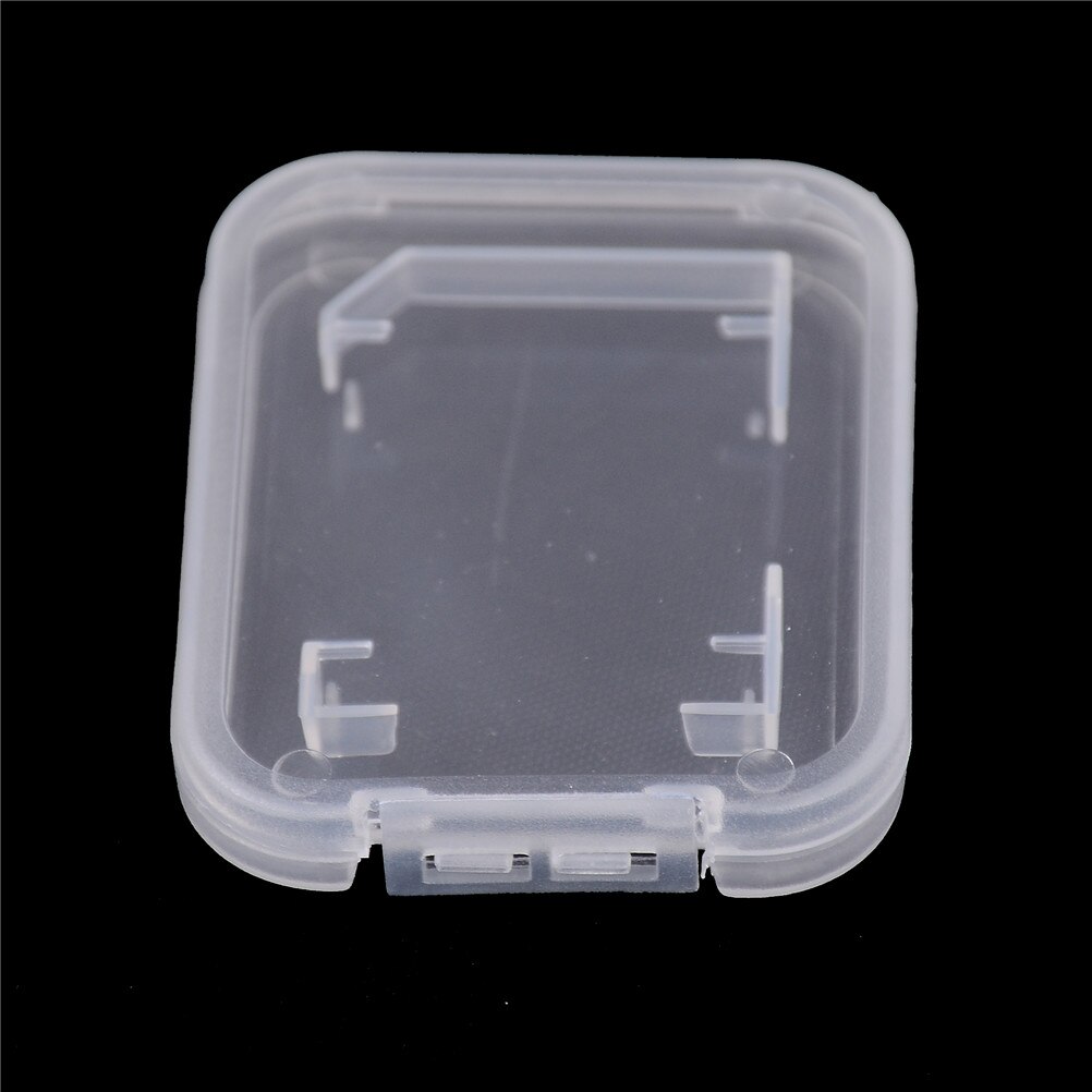 10 Stks/partij Sd Sdhc Memory Card Case Houder Protector Doorzichtige Plastic Opbergdoos 48*38*6 Mm Geheugen kaart Opbergdoos