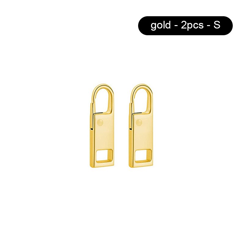 Universal 16pcs Detachable Zip Zipper Puller Set Zipper Repair Kit Replacement Zip Slider Teeth Rescue Zippers Sewing: Gold S 2pcs