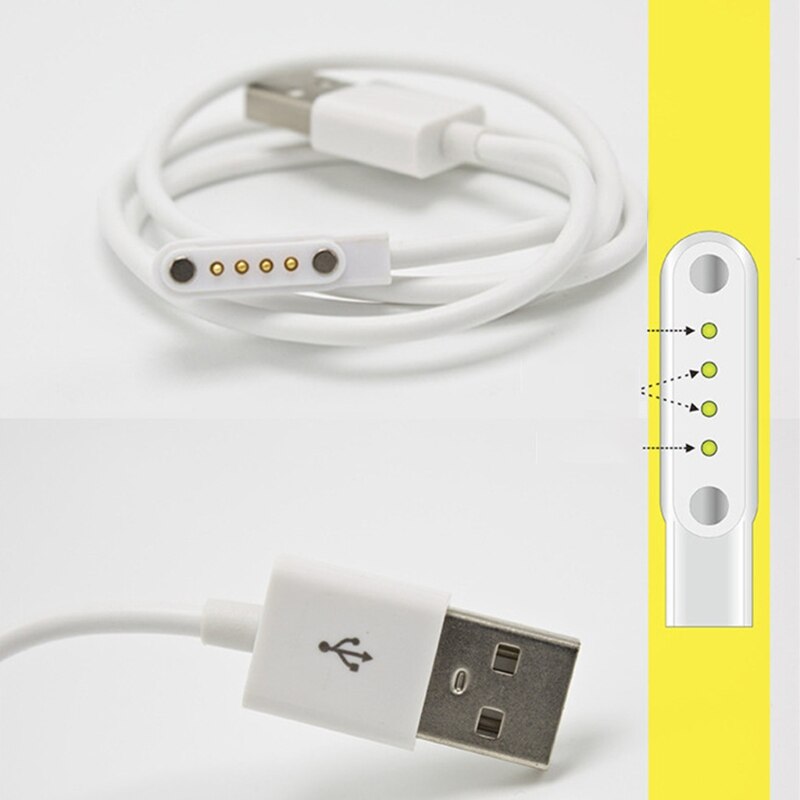 Câble De Charge Magnétique Universel Pour Montre Connectée - USB Avec Broches 2.5-3 Mm - Longueur 50 Cm - Compatible Nombreuses Marques - 2