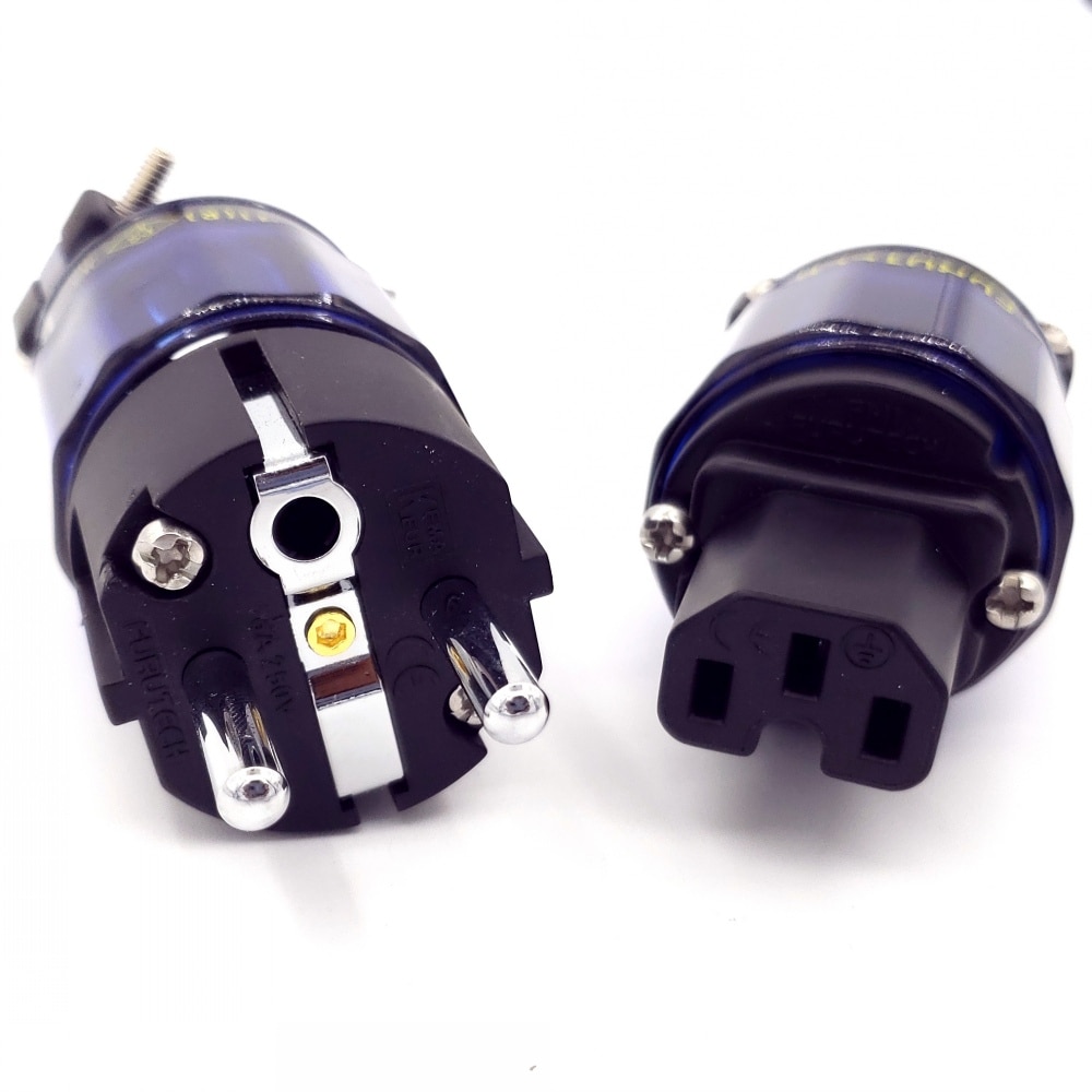 Furutech fi -e11-n1( r) / fi -11-n1 ( r) strømplugg rhodium slutt schuko iec 15a/125v 16a/ 250v matihur
