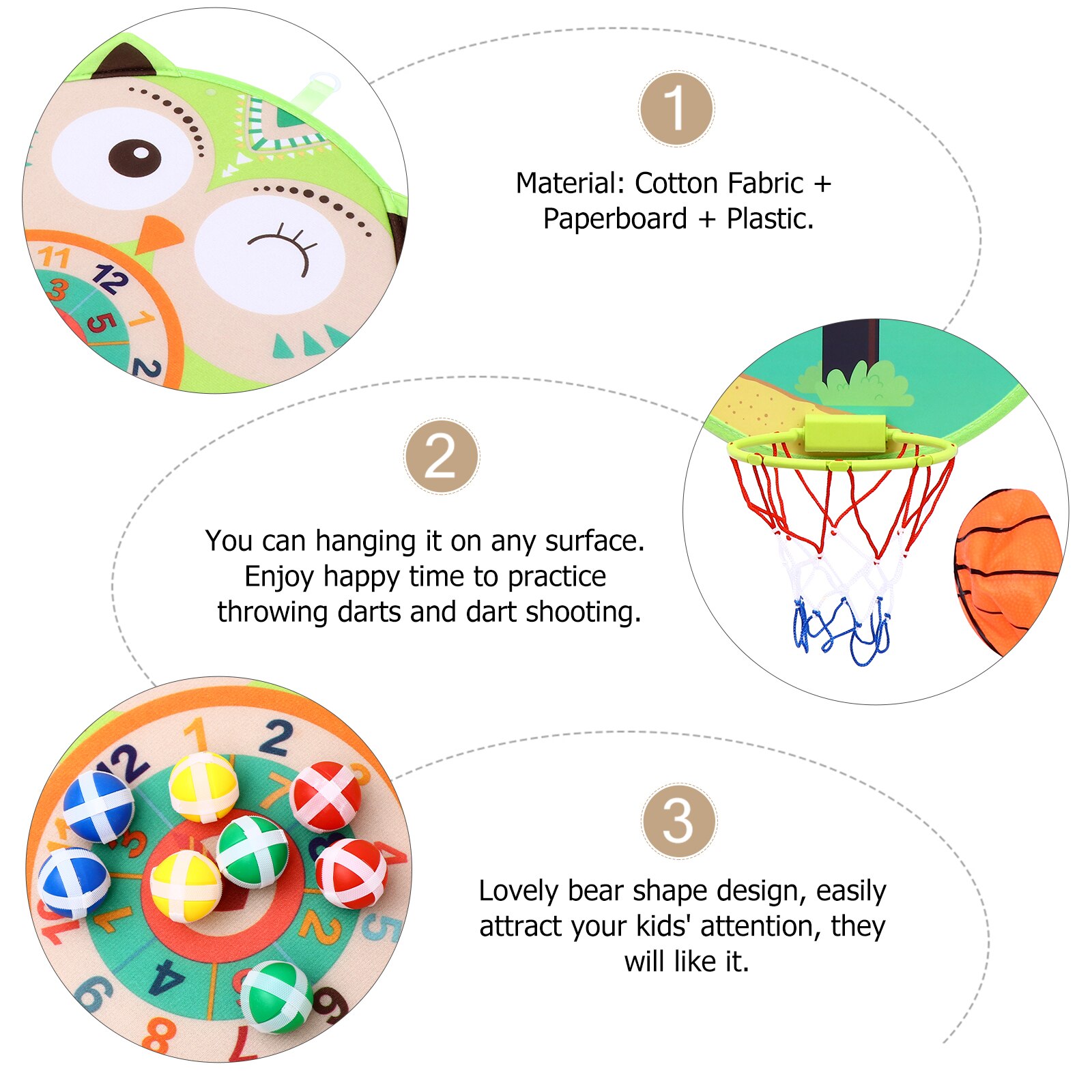 1 Set Sticky Target Throwing Dart Parent-child Interactive Toss Game