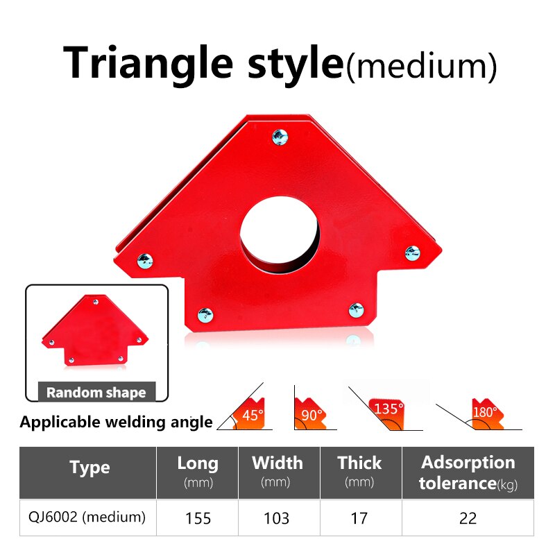 Sterke Magnetische Lassen Hoek Houder Ijzer Zuig Lassen Haakse En 90-Graden Lassen Klepstandsteller Lassen Hulpgereedschappen: 1PCS   M