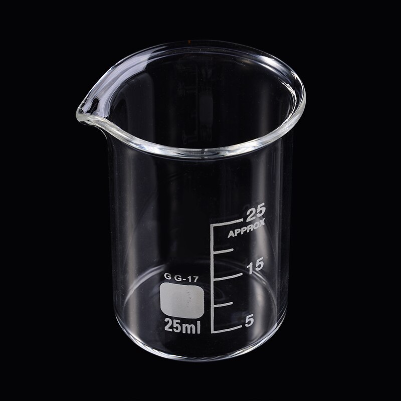 5pcs/set 5/10/25/50/100ml Glass Beaker Laboratory Measuring Cup Glassware For School Study Lab Glass Beaker Set