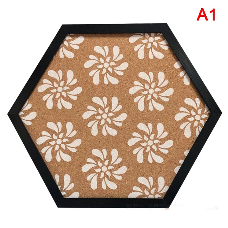 1Pc Duurzaam Kurk Bulletin Board Prikbord Kurk Display Board Hexagon Memo Board: A1
