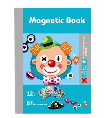 Barns magnetiska pussel leksak män och kvinnor utbytbara baby pussel tidig utbildning barn magnet bok pussel stil: Guld-