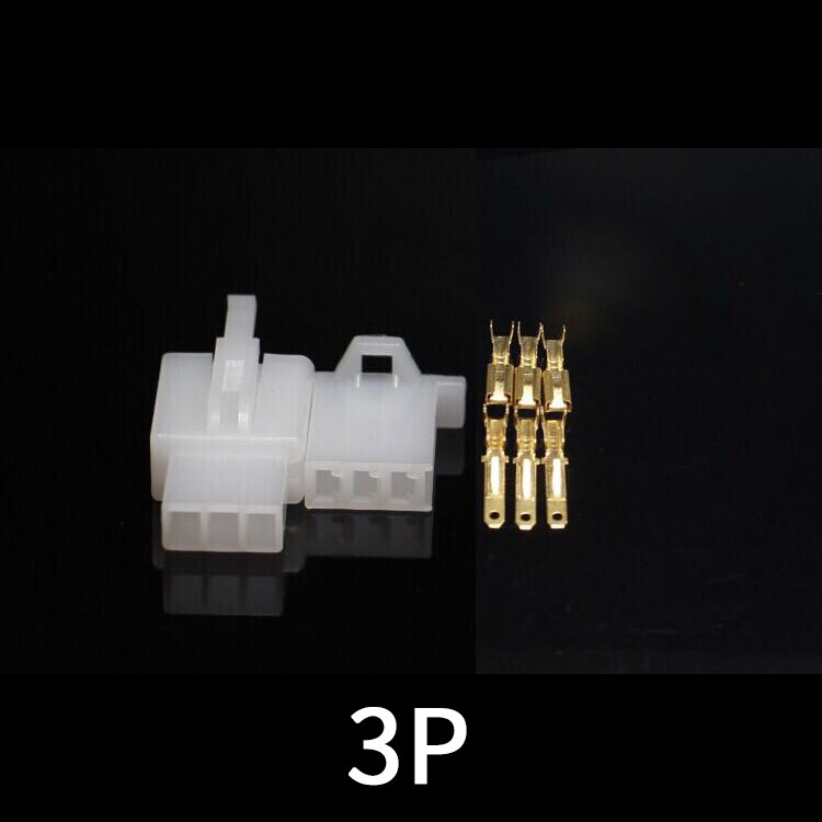 Automotive Elektrisk Stik 2.8mm - 10 Sæt Hun & Han Kabel Terminal Stik Kit: 3p