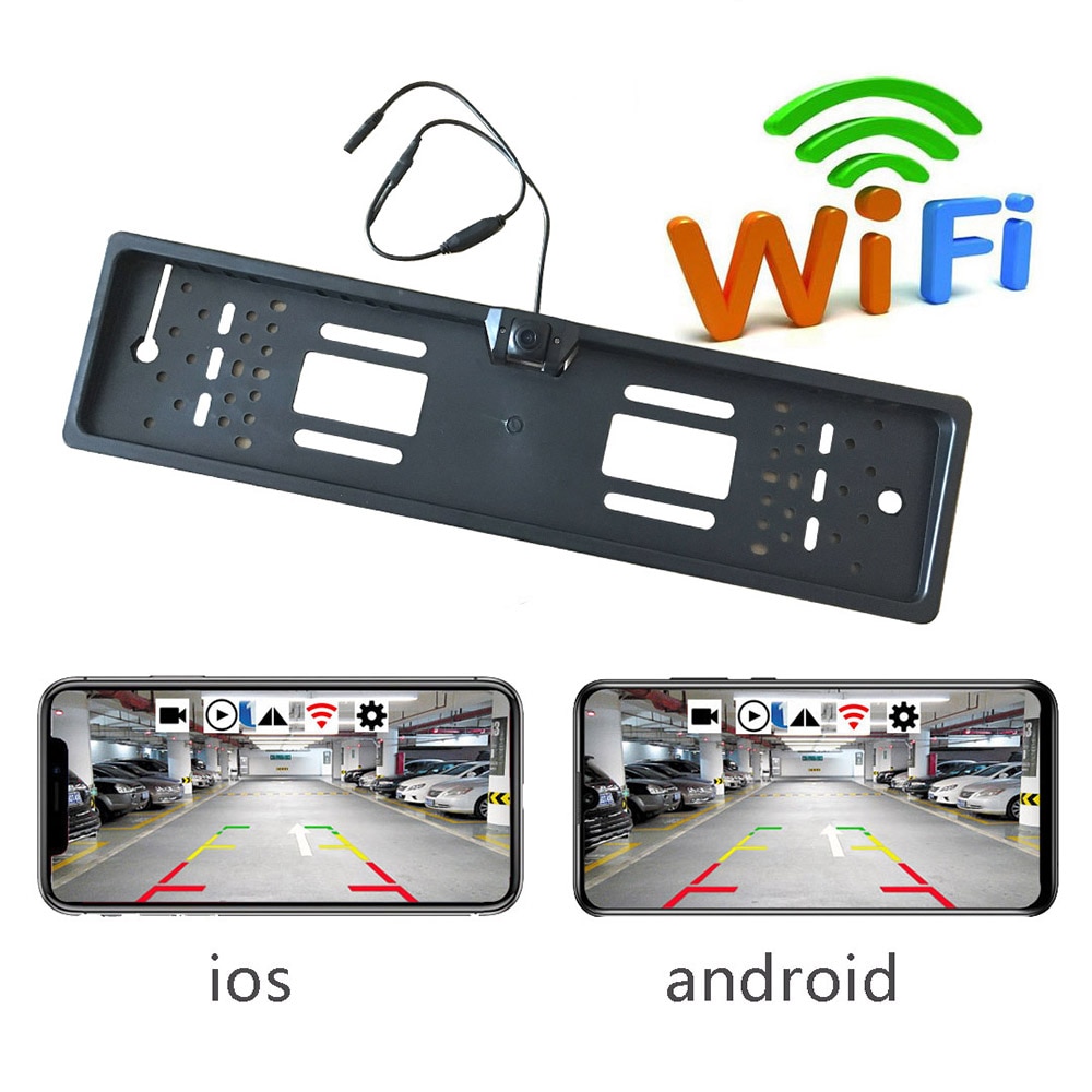 Wifi Europese Plaat Parktronic Camera Achteraanzicht Systeem Geschikt Voor Android En Apple Telefoon