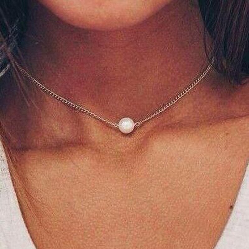 Collarbone Contracted Chain Wedding Dress Collar Choker for Women Cute Girl Neck Accessories: A05-03-38