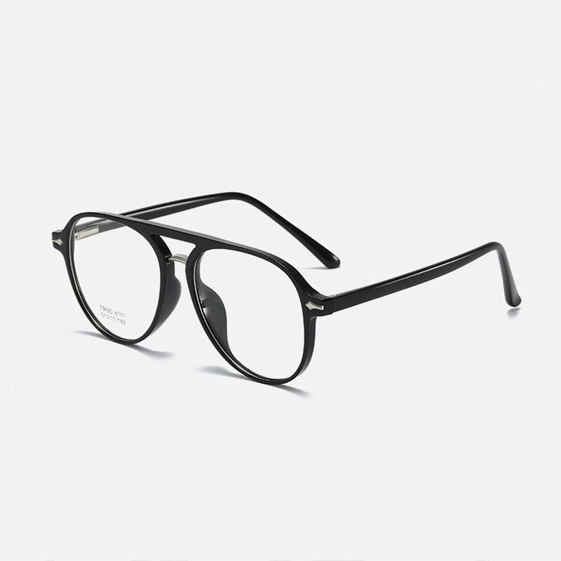 Montura de gafas redondas para hombre y mujer, lentes de montura grande a la , Estilo Vintage, óptico clásico, transparente, con espejo plano: C1