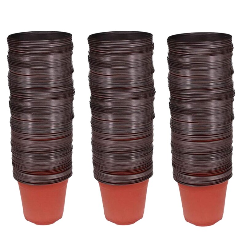 150Pcs 4.72 Inch Plastic Flower Seedlings Nursery Supplies Planter Pot/Pots Containers Seed Starting Pots Planting Pots