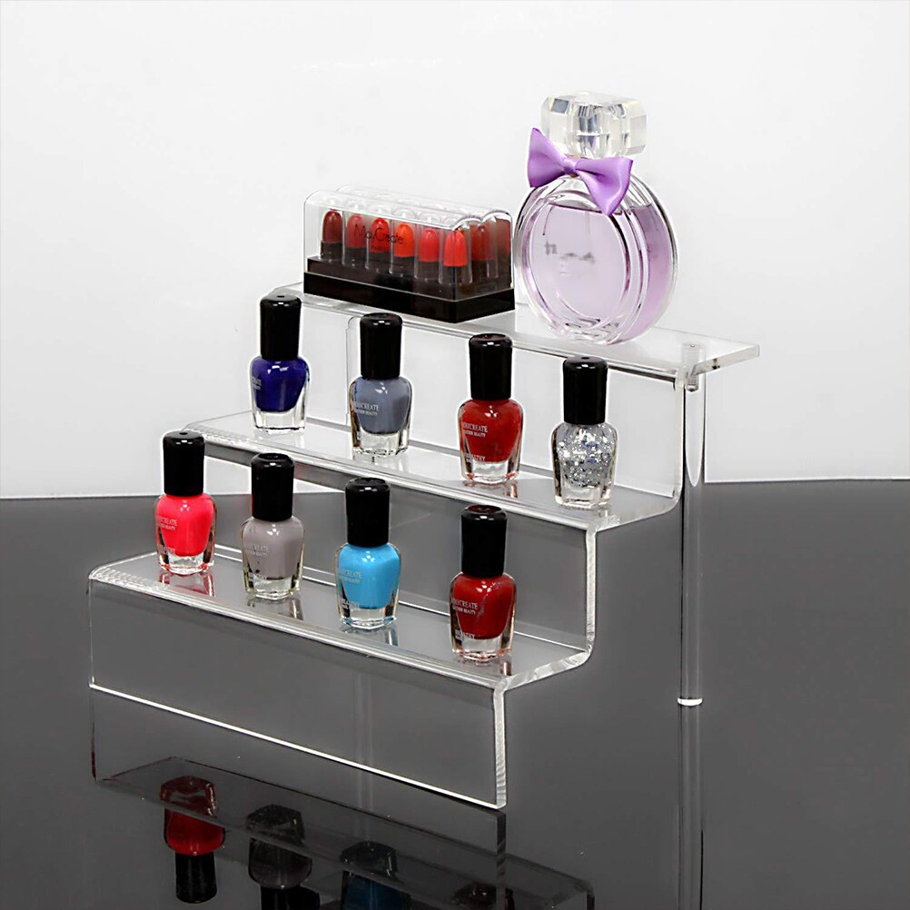 Creatieve 3 Lagen Rack Acryl Ladder Cosmetica Houder Display Stand Taart Resultaat Holder