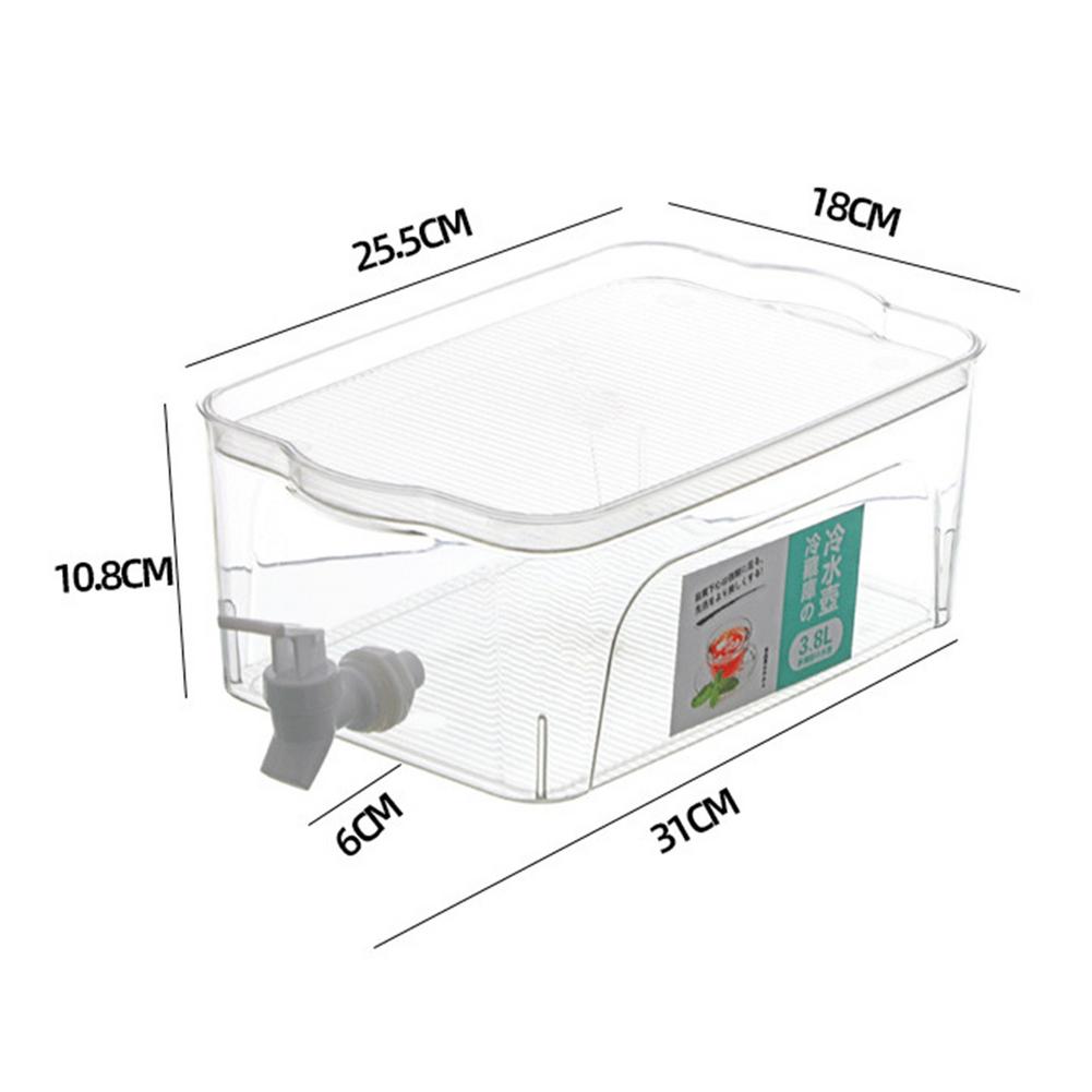 3.8L Beverage Container With Spigot &amp; Fruit Server Lid, Drink Dispenser, Lemon Juice Jug, Kitchen Drinkware Kettle Pot Bottle