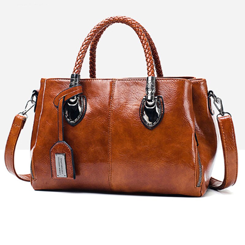 Bolsas femininas de couro do plutônio das senhoras grande capacidade crossbody sacos femininos casuais sacolas femininas bolsas de ombro bolsas para femme: Light Brown