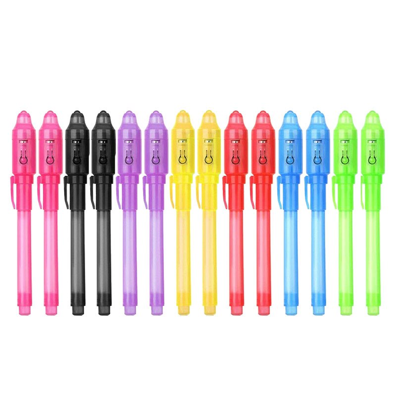 2/4/8/14 pièces Stylo UV Invisible Crayon Magique Secret Stylo Fluorescent pour Bloc-Notes Enfants Enfant Dessin Peinture Conseil FOU99