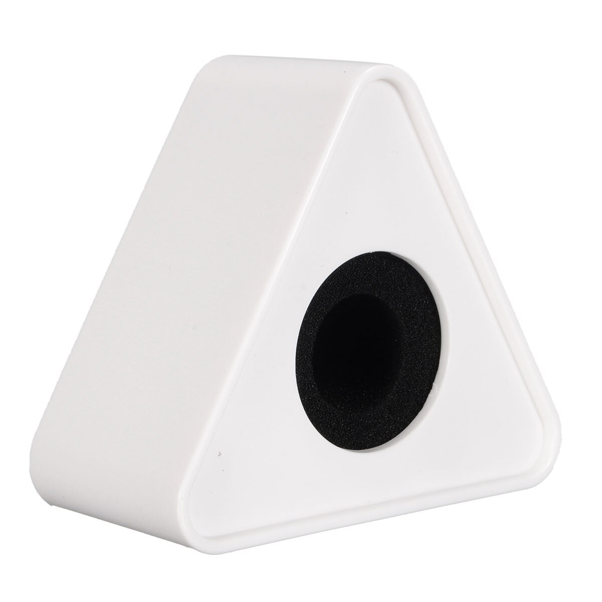 Black/White Diameter 39mm Mic Microphone Interview Triangular Logo Flag Station with Sponge