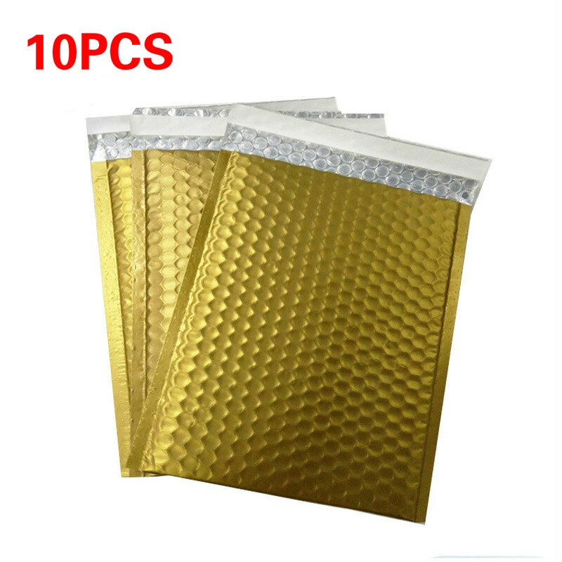 10pc 18*23cm Packaging Bubble Mailers gold paper Padded Envelopes Bag Bubble Mailing Envelope Bag Wrapping Storage
