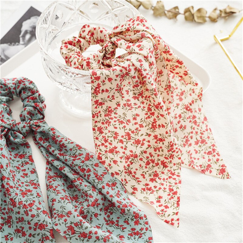 Accesorios para el cabello para mujer, Floral, lazo moño, niñas, flores, Scranchis, adornos de niñas, diadema, banda de goma