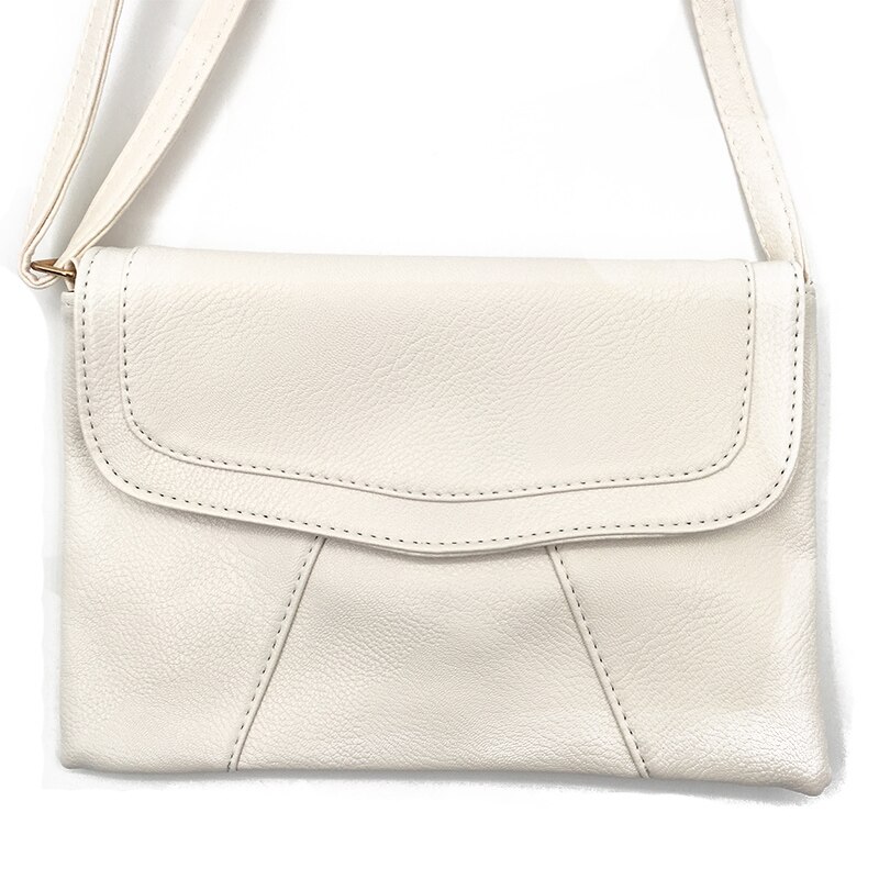 Diagonal magnetisk knap håndtaske dametaske crossbody skulder messenger tasker kvinder konvolut clutch: Beige