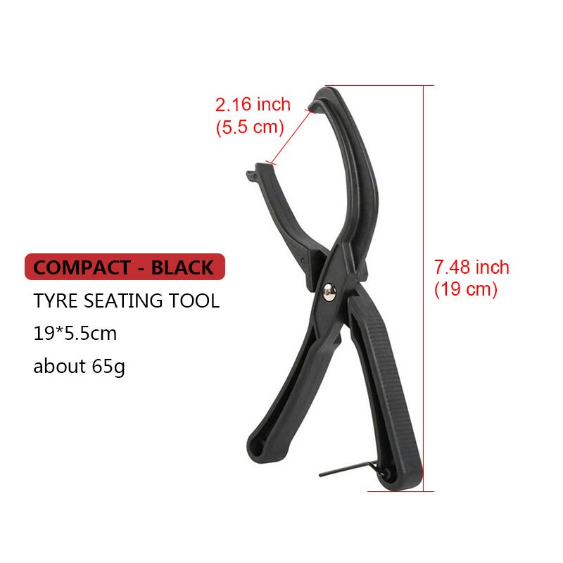 Universal Bicycle Tire Repair Tool MTB Road Bike Tyre Seating Tool Quickly Install/Removal Cycling Tire Lever Bead Jack Tools: COMPACT-BLACK