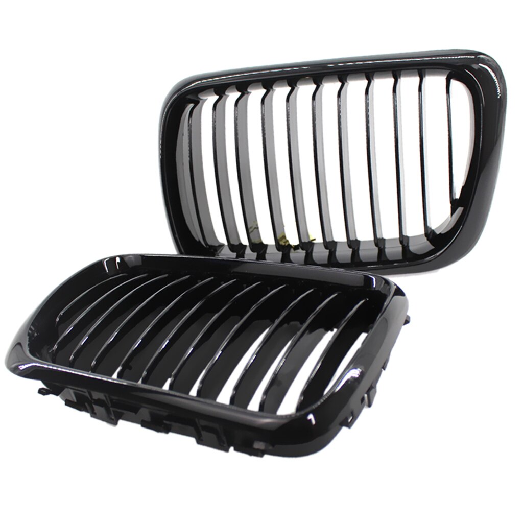Glossy Black Front Grill Grille Refit For BMW E36 3-Series 51138195152/52