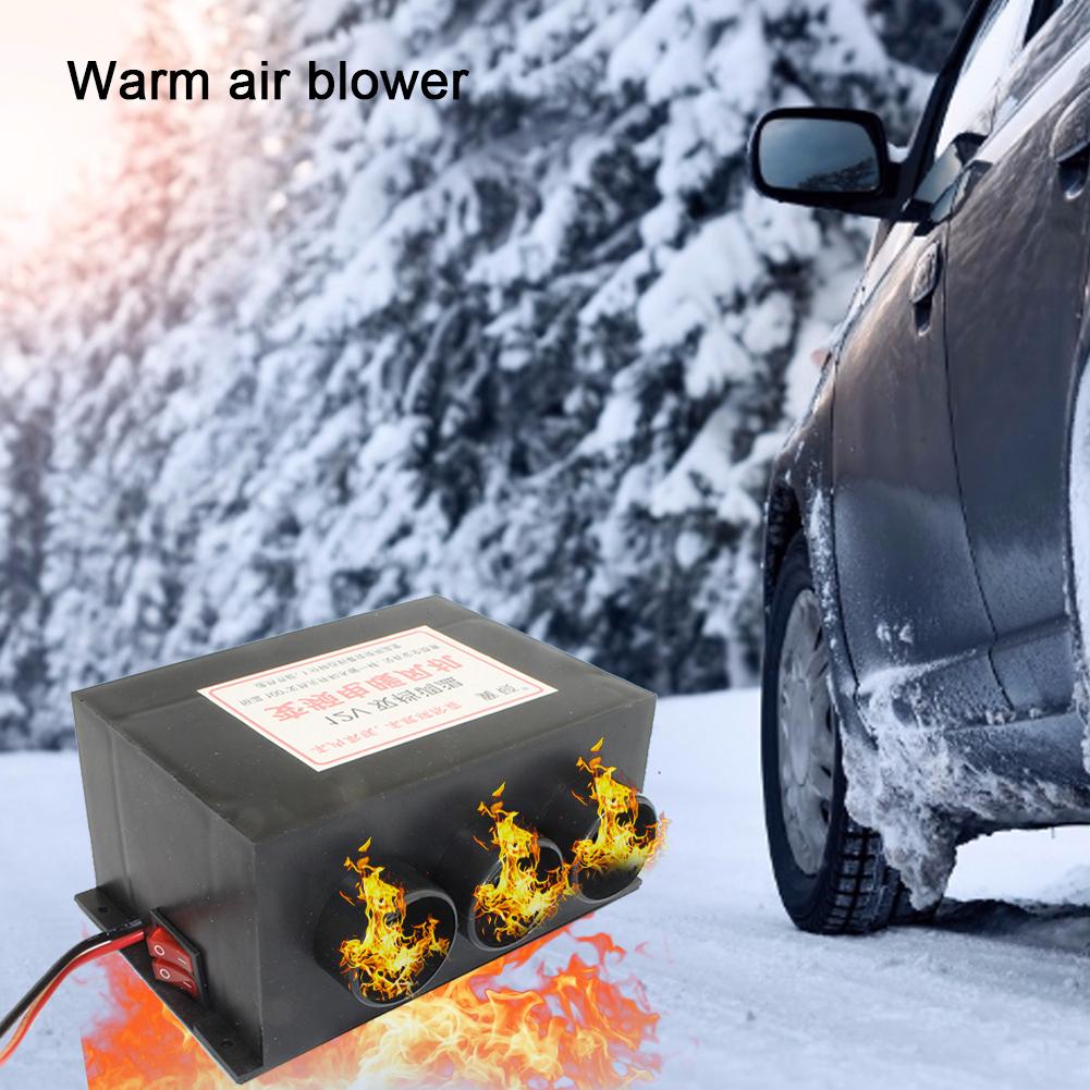 12v/24v 800w 3 port bilvarmer afrimning universal dc bil lastbilvarmer automotive luftvarmer fan