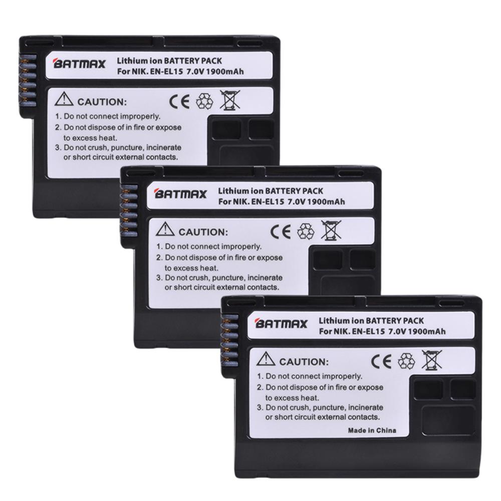 4X EN EL15 EN-EL15A ENEL15 EN-EL15 Batterie + LED USB Ladegerät für Nikon D500 D600 D610 D750 D7000 D7100 D7200 d800 D800E D810: 3Pcs