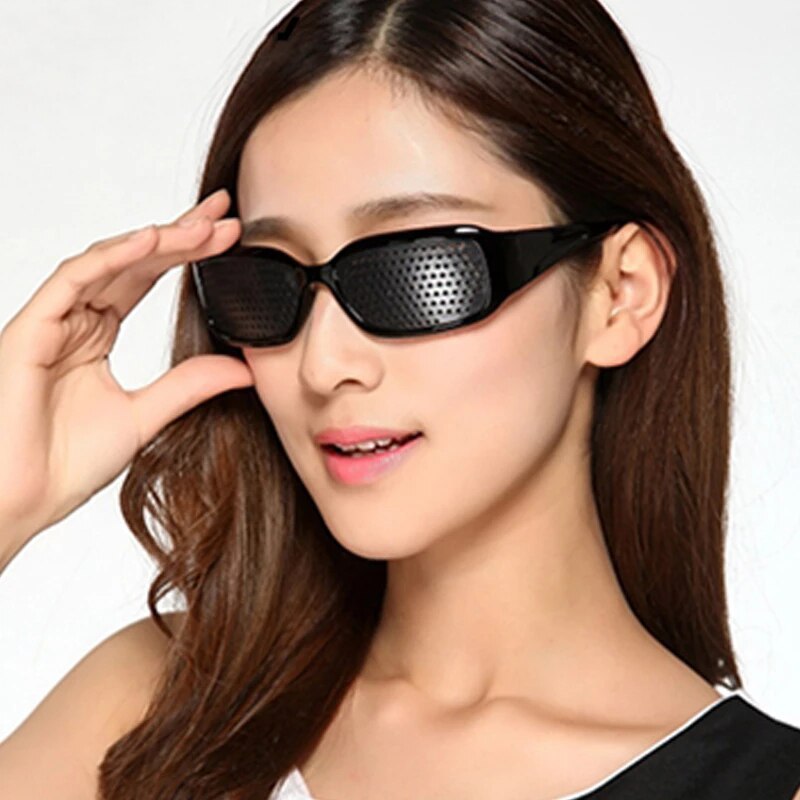 Schwarz Sonnenbrille Anti-müdigkeit Vision Pflege Mikroporöse Gläser Auge ÜSpund SehvermöGen Anti-myopie unisex Brillen