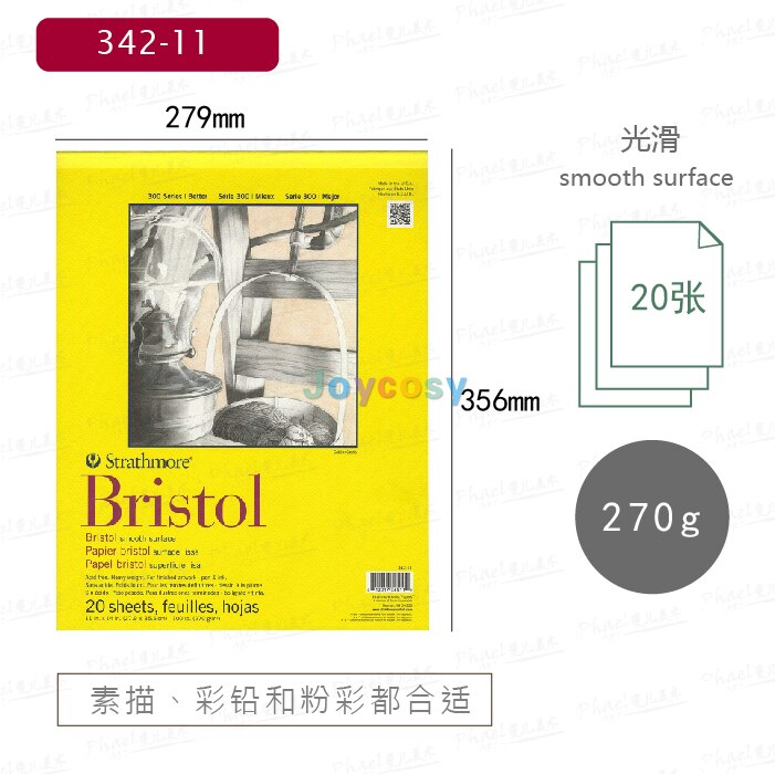 Strathmore 300 Series Bristol Paper, Drawing Paper, Watercolor Paper, Good Multi-purpose Drawing and Sketch Paper