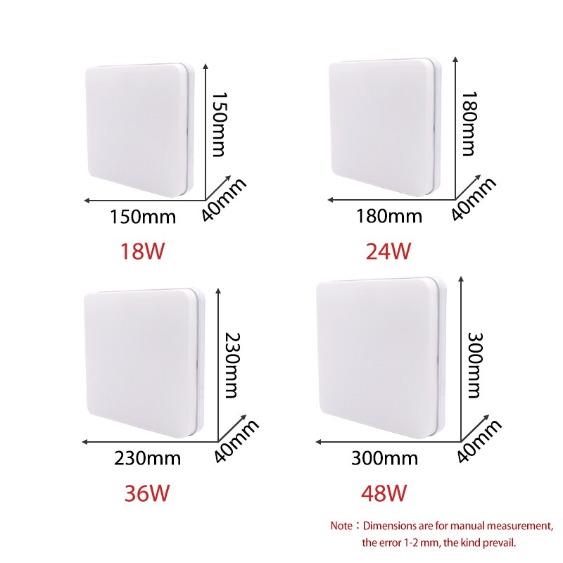 Led Plafondlamp 6W 9W 13W 18W 24W 36W 48W Led-paneel Lamp Ac 85-265V Down Light Opbouw Moderne Lamp Voor Badkamer Lampen