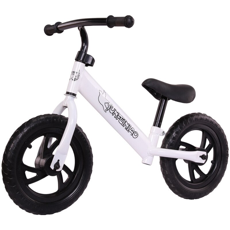 12Inch Kinderen Balans Auto 2-6 Jaar Oud Pedaal-Gratis Scooter Luge Balans Auto Kinderen kids Loopfiets Tweewielige Fiets: WHITE