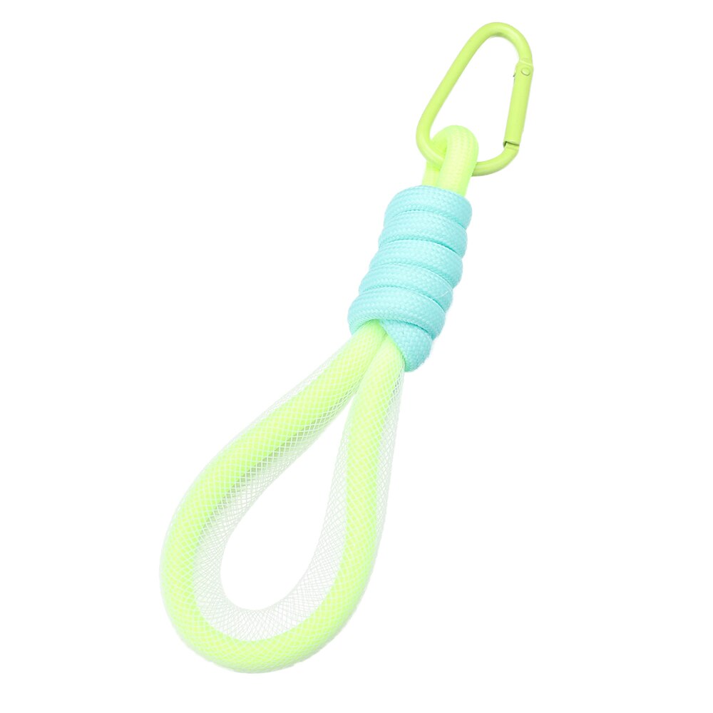 Fluorescent Phone Strap Mesh Landyard For Bags Braided Strips Keycord Hanging Accessories Keychain Mobile Phone Strap Chain: Green