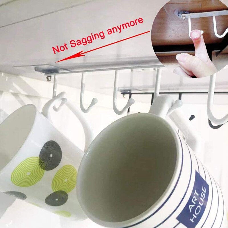 Multifunctional Studless Cup Holder, Cup Holder, Coffee Cup Holder, Tie Hook, Kitchen Key Hook, Wardrobe